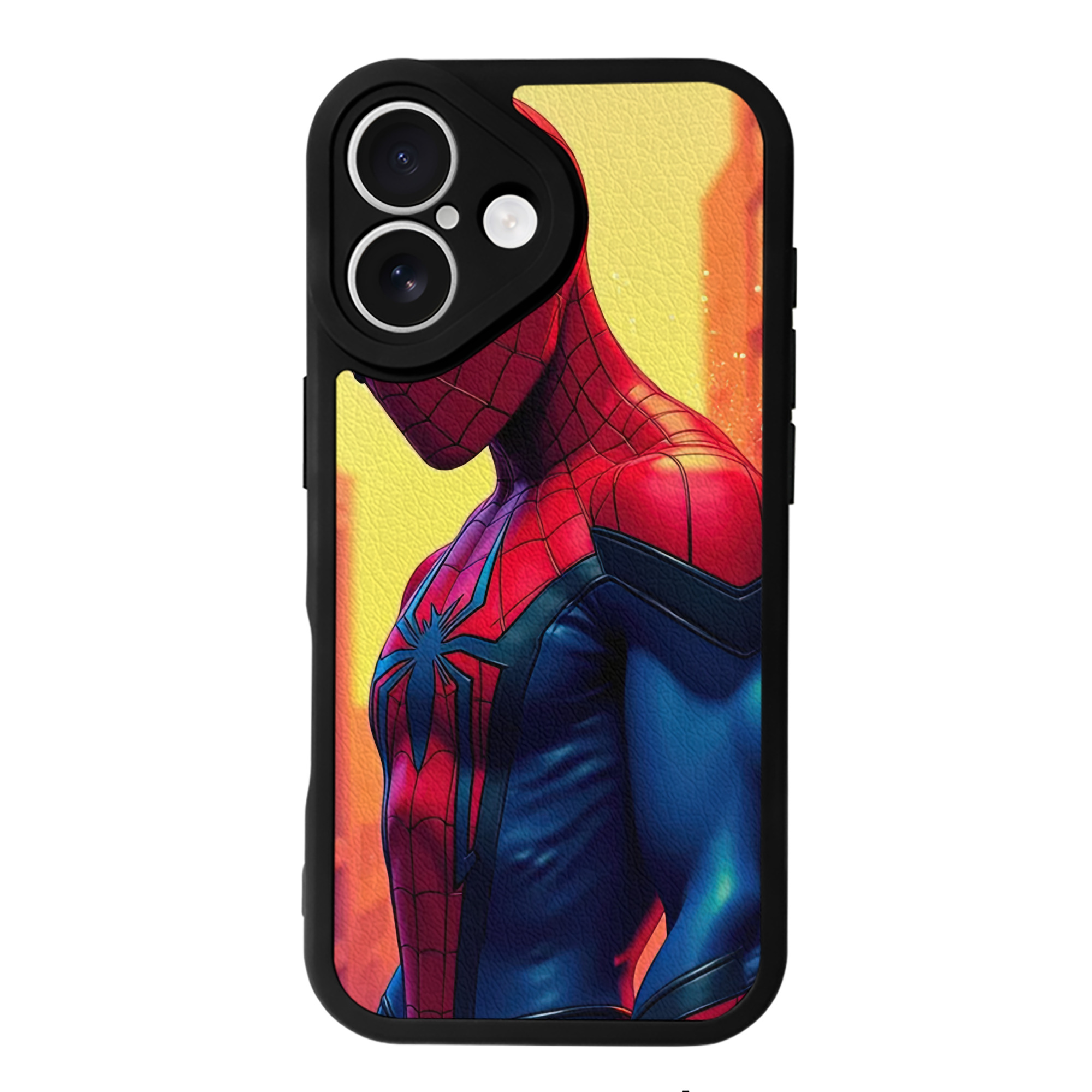 Spider Man スパイダーマン 【iPhone 16シリーズ対応】シリコンスマホケース（レザー調） 材質：シリコン